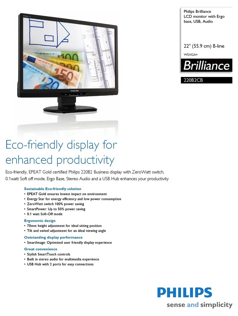 Philips Brilliance 220B2CB User manual