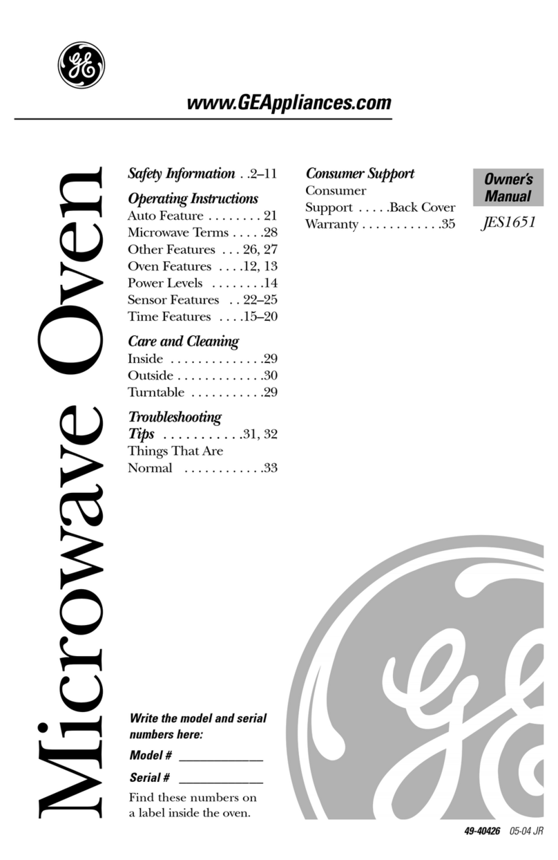 GE JES1651SJ User manual