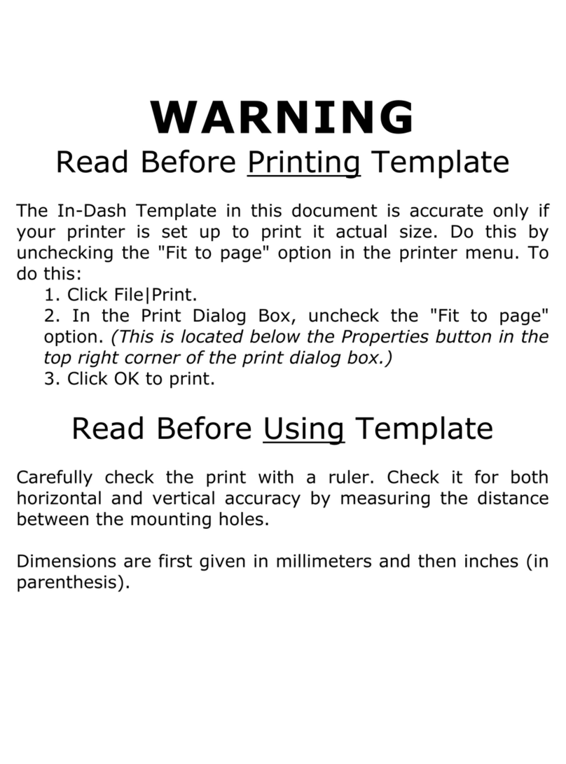 Eagle FM 5 IN DASH ADAPTER KIT User manual