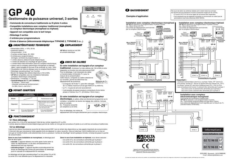 DELTA DORE GP 40 User manual