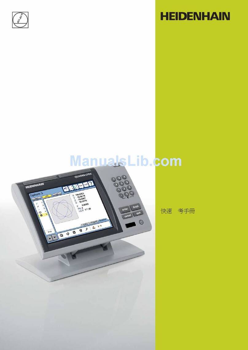 HEIDENHAIN ND 1400 QUADRA-CHEK -  GUIDE Quick reference guide