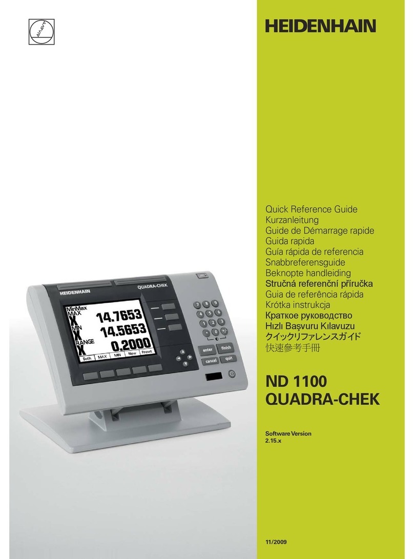 HEIDENHAIN ND 1100 - V2.15.0  GUIDE Quick reference guide