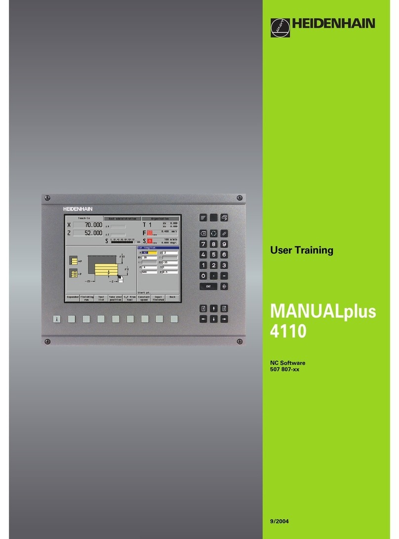 HEIDENHAIN MANUALPLUS 4110 User manual HEIDENHAIN MANUALPLUS 4110 User manual