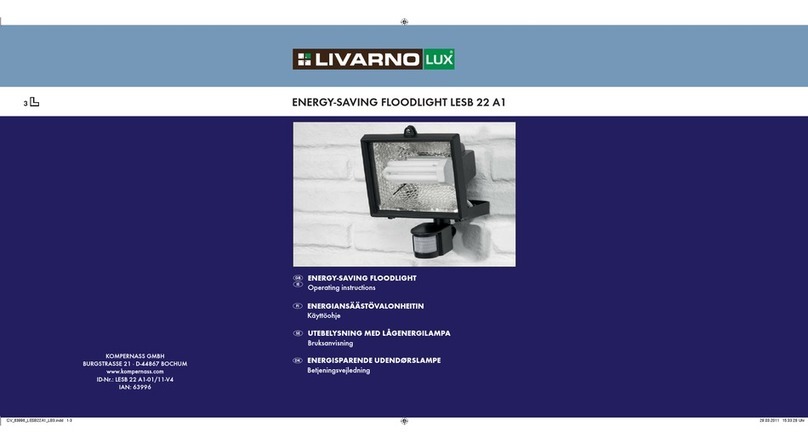 LIVARNO LESB 22 A1 ENERGY-SAVING FLOODLIGHT operating instructions