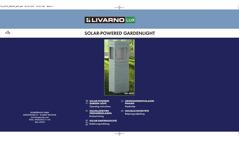 LIVARNO KH 4245 SOLAR-POWERED GARDEN LIGHT User manual