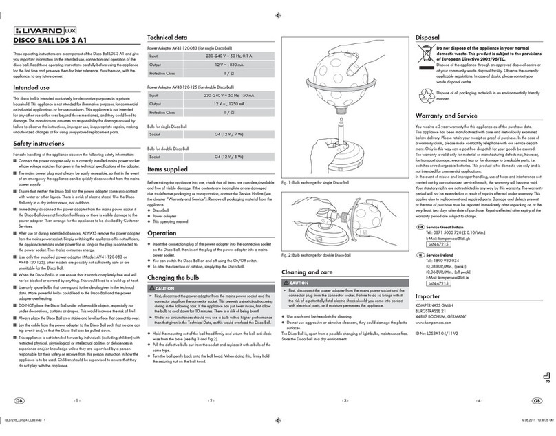 LIVARNO LDS 3 A1 User manual