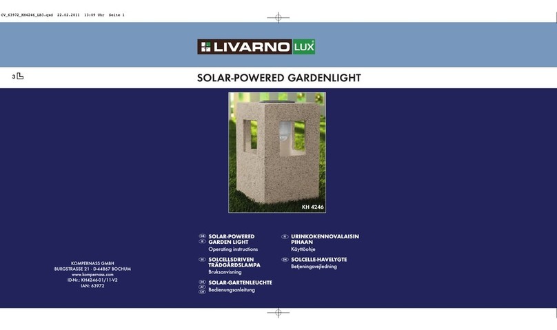 LIVARNO KH 4246 SOLAR-POWERED GARDEN LIGHT operating instructions LIVARNO KH 4246 SOLAR-POWERED GARDEN LIGHT operating instructions