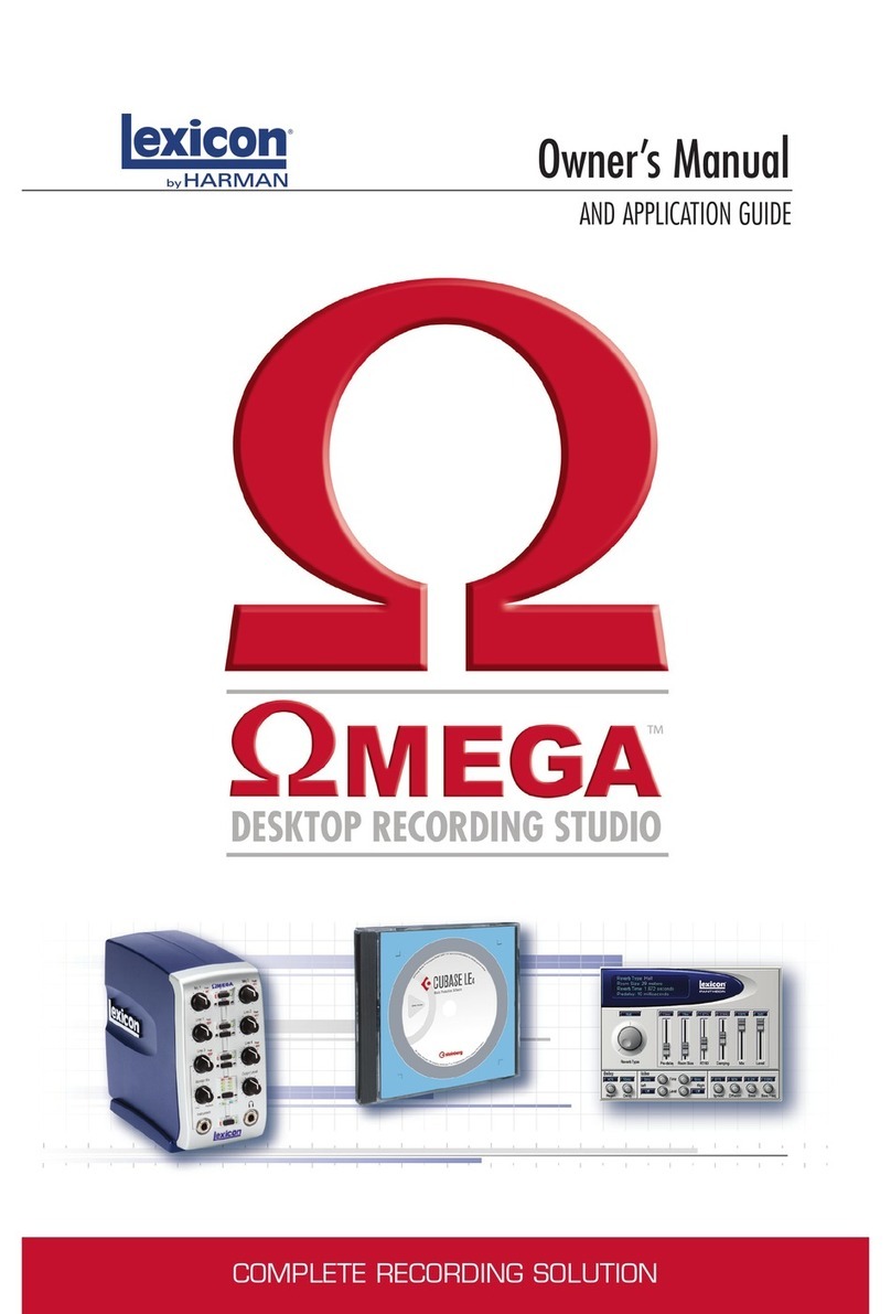 Lexicon OMEGA - ANNEXE 723 owner's manual