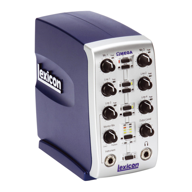 Lexicon OMEGA User manual