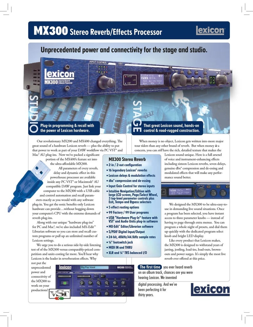 Lexicon MX300 User manual