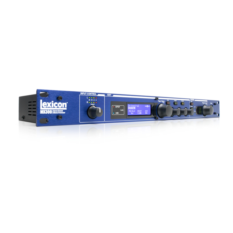 Lexicon MX300 User manual