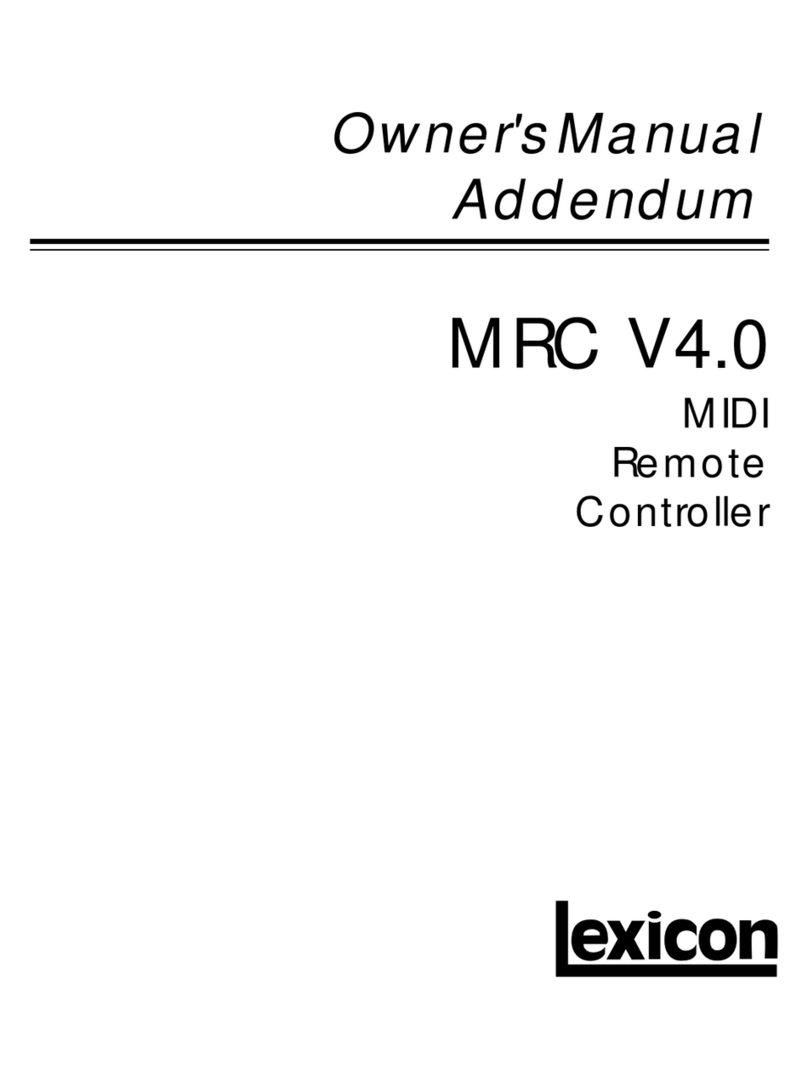 Lexicon MRC V4.0 Installation and operating instructions