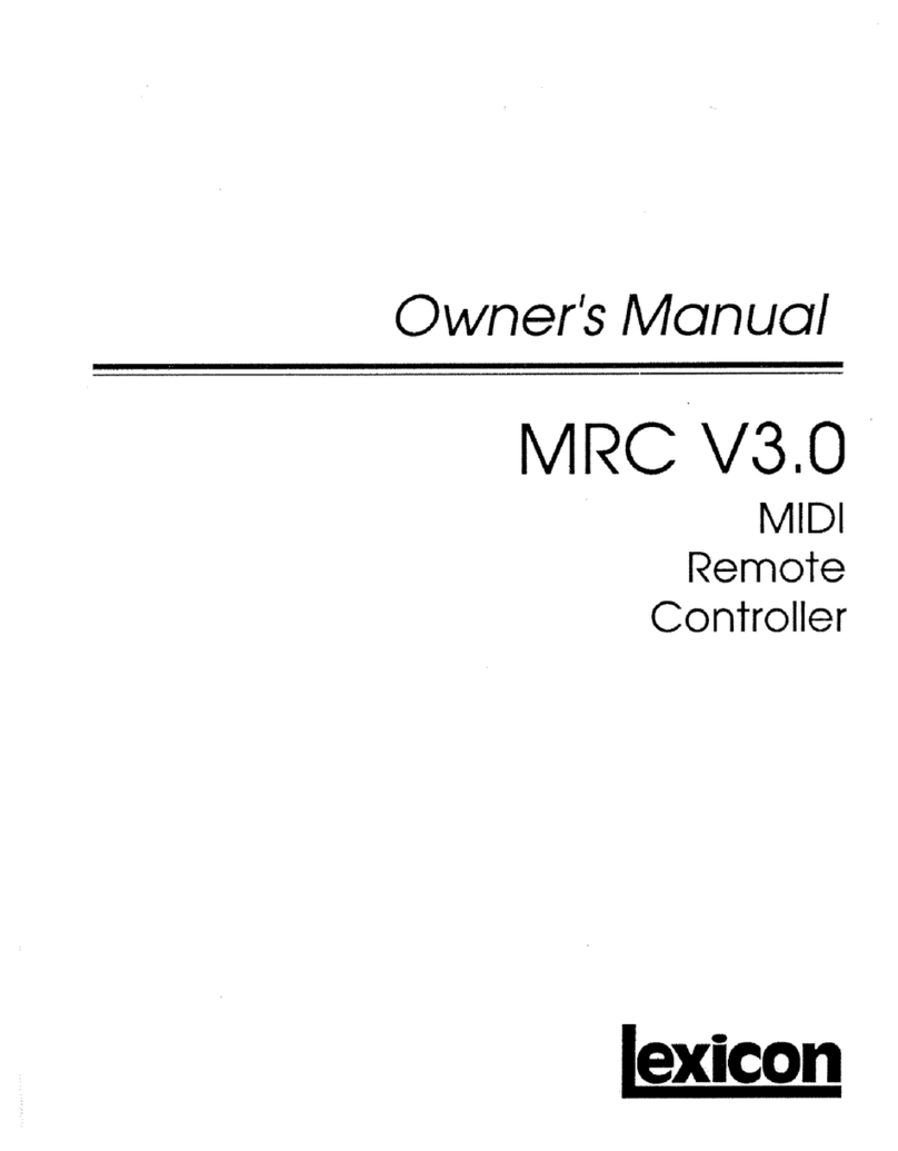 Lexicon MRC V3.0 User manual
