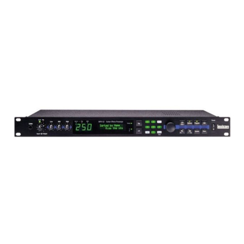Lexicon MPX G2 V1.1 - INSTALLATION AND S User manual
