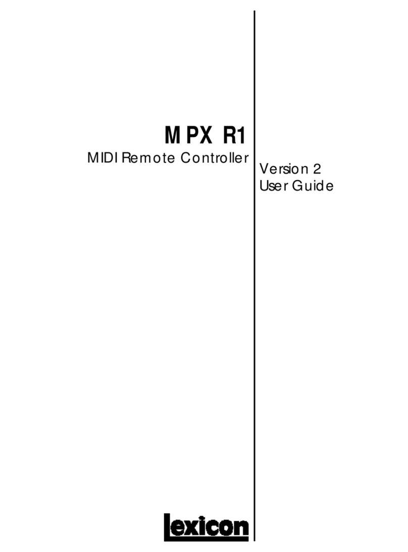 Lexicon MPX R1 - V2 REV user guide