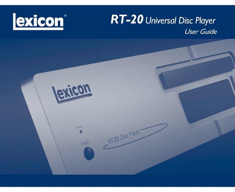 Lexicon RT-20 - REV 0 - 3-05 User manual