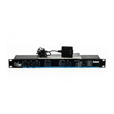Lexicon REFLEX - REV 1 User manual