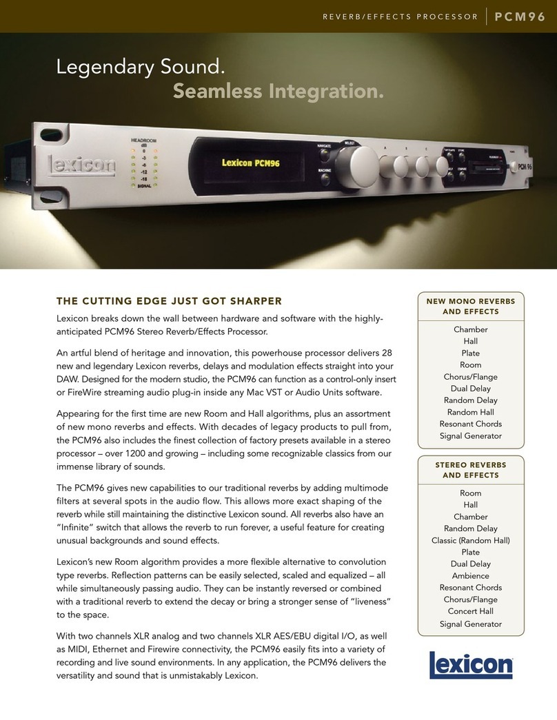 Lexicon PCM 96 Specifications