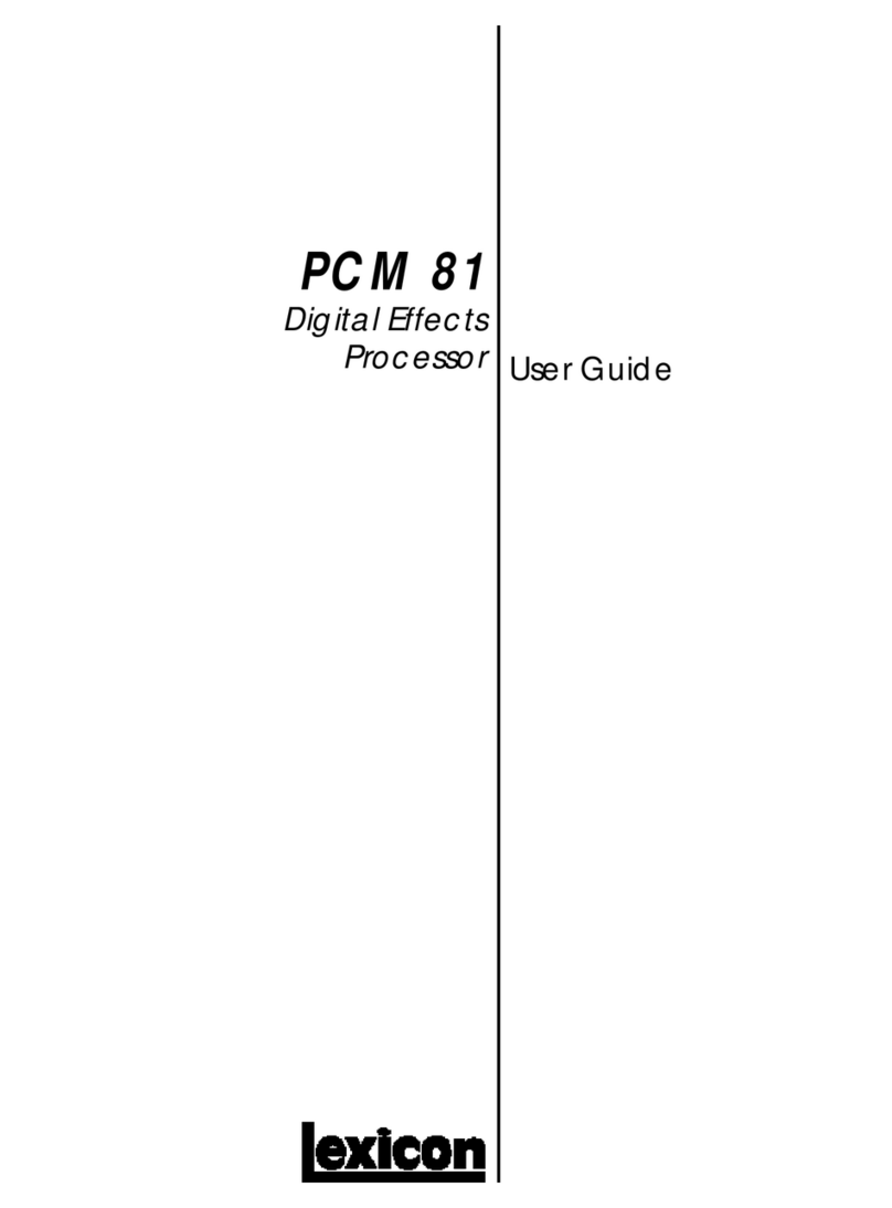 Lexicon PCM 81 - REV User manual