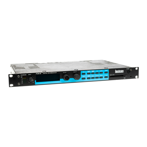 Lexicon PCM 90 - REV 1 user guide Lexicon PCM 90 - REV 1 user guide