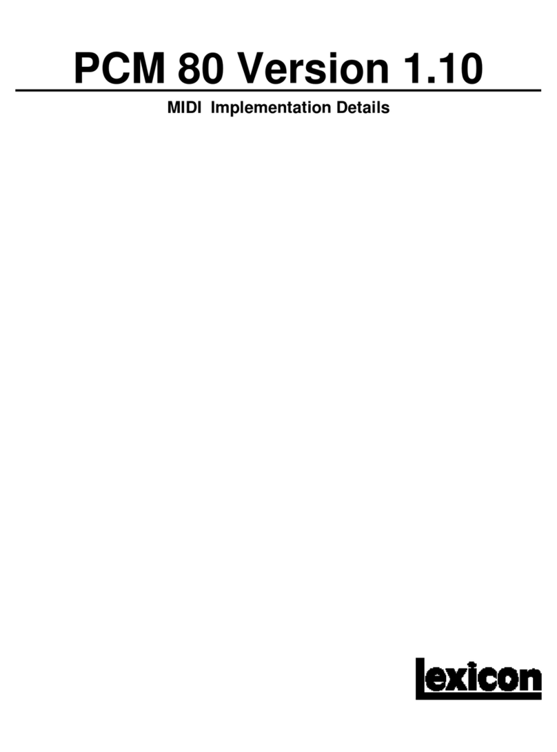 Lexicon PCM 80 V1.10 - User manual