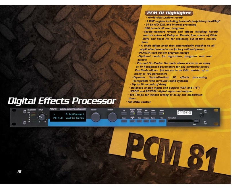 Lexicon PCM 81 - User manual Lexicon PCM 81 - User manual