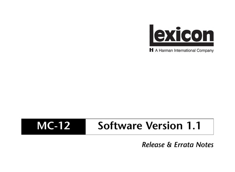 Lexicon MC-12 V1.1 - S REV 1 Instruction Manual