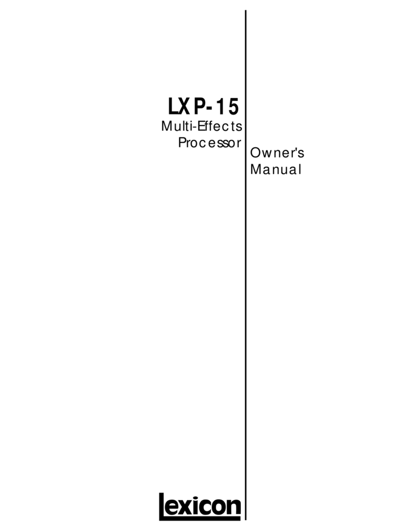 Lexicon LXP-15 owner's manual