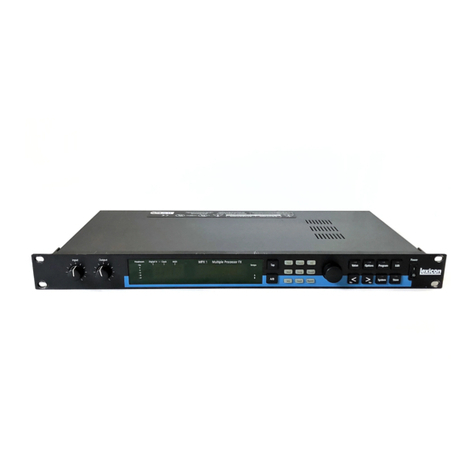 Lexicon MPX - ADDENDUM REV 1 User manual