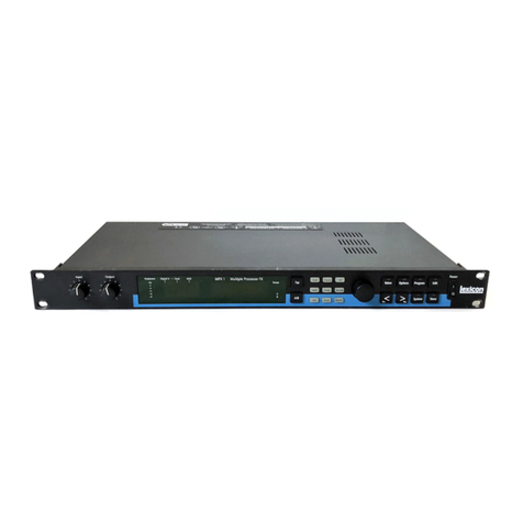 Lexicon MPX 1 - REV 1 User manual
