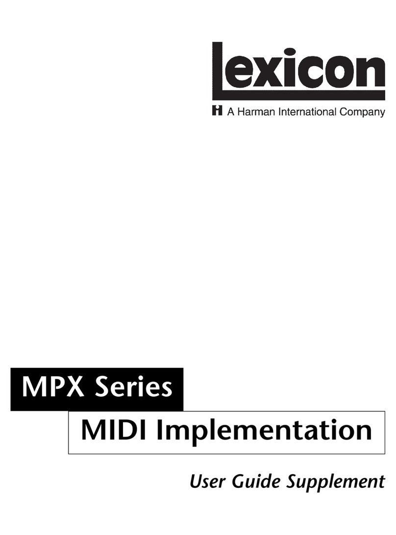 Lexicon MPX User manual