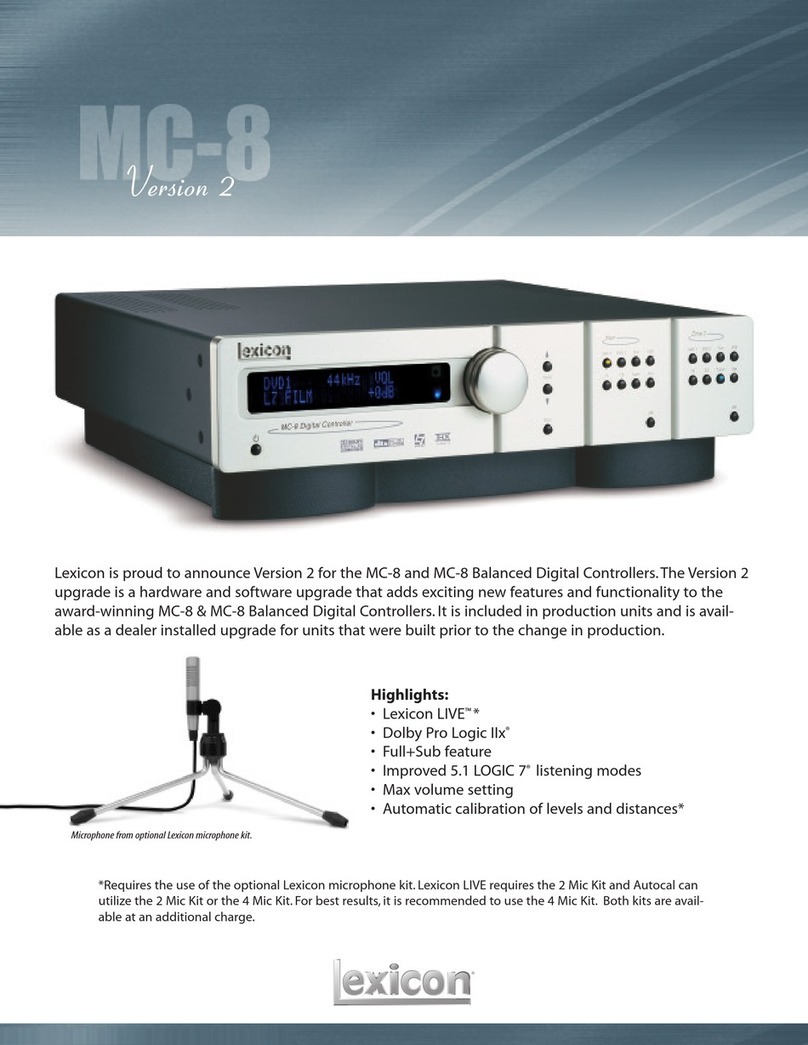 Lexicon MC-8 User manual