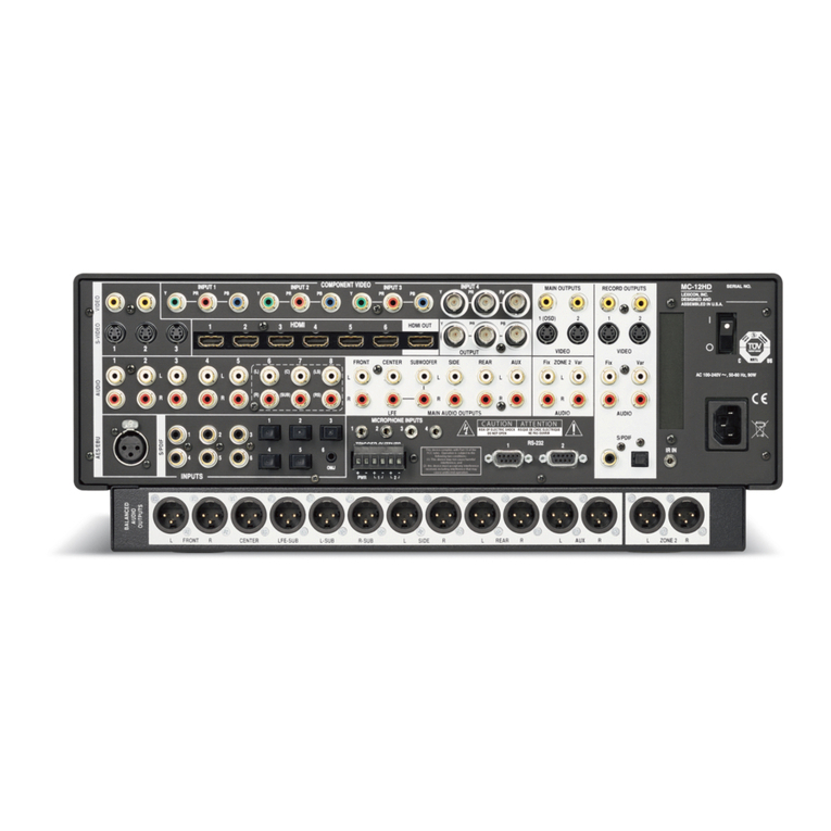 Lexicon MC-12HD User manual