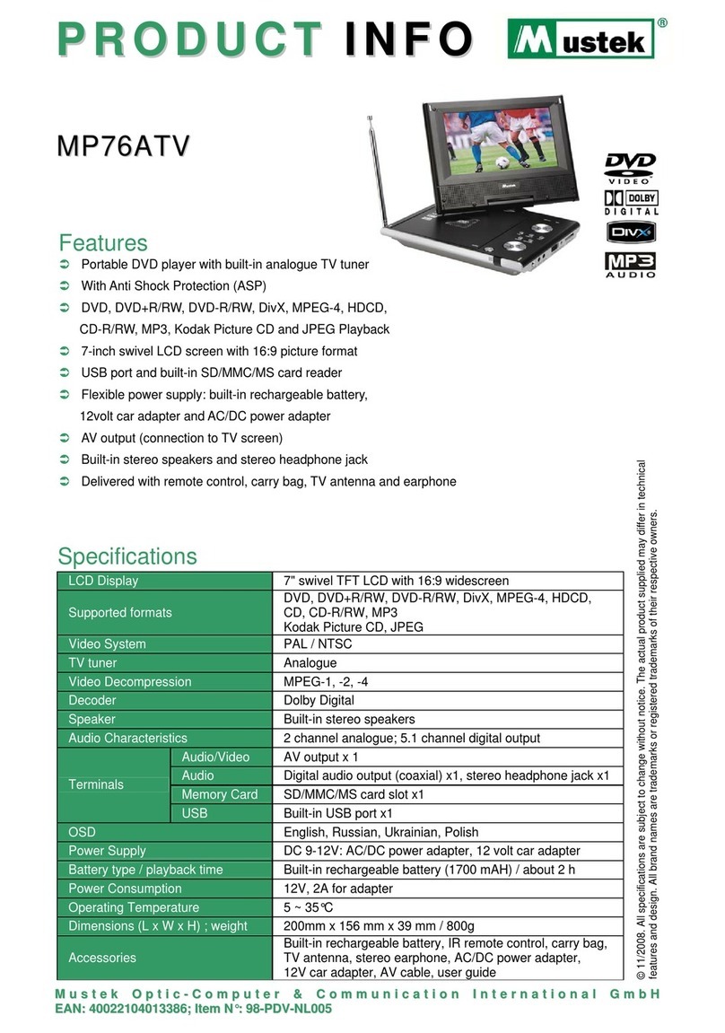 Mustek MP76ATV brochure