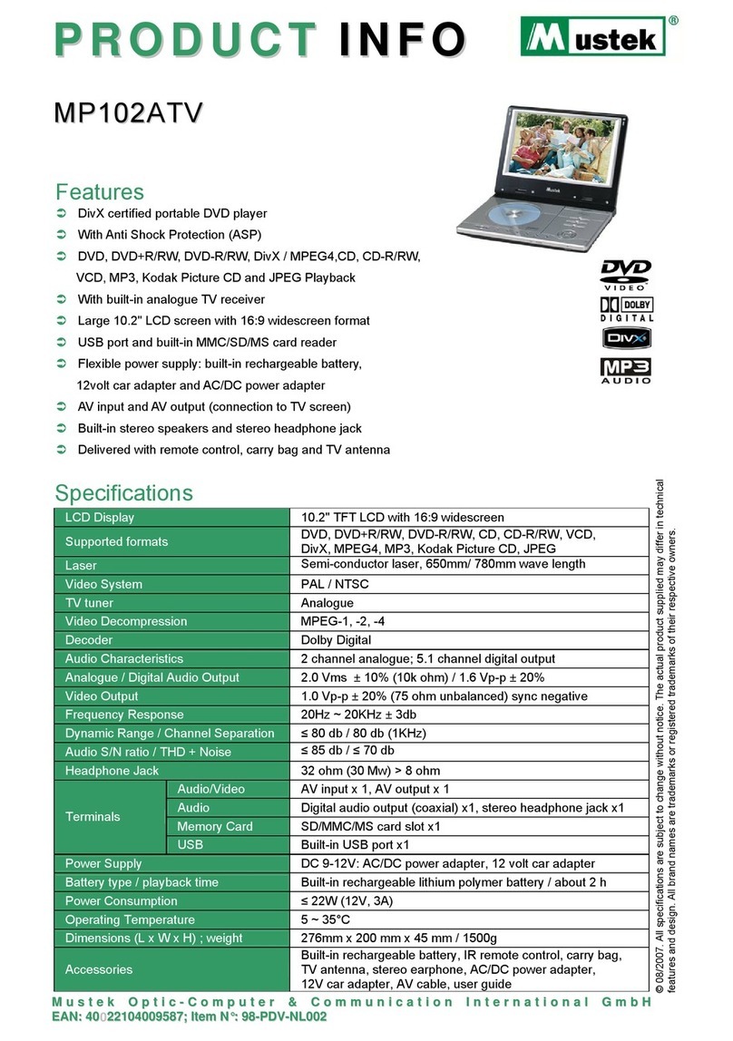 Mustek MP102ATV brochure