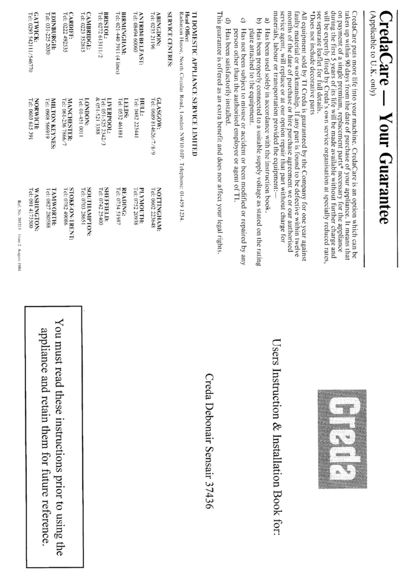 Creda HB37436 Product guide Creda HB37436 Product guide