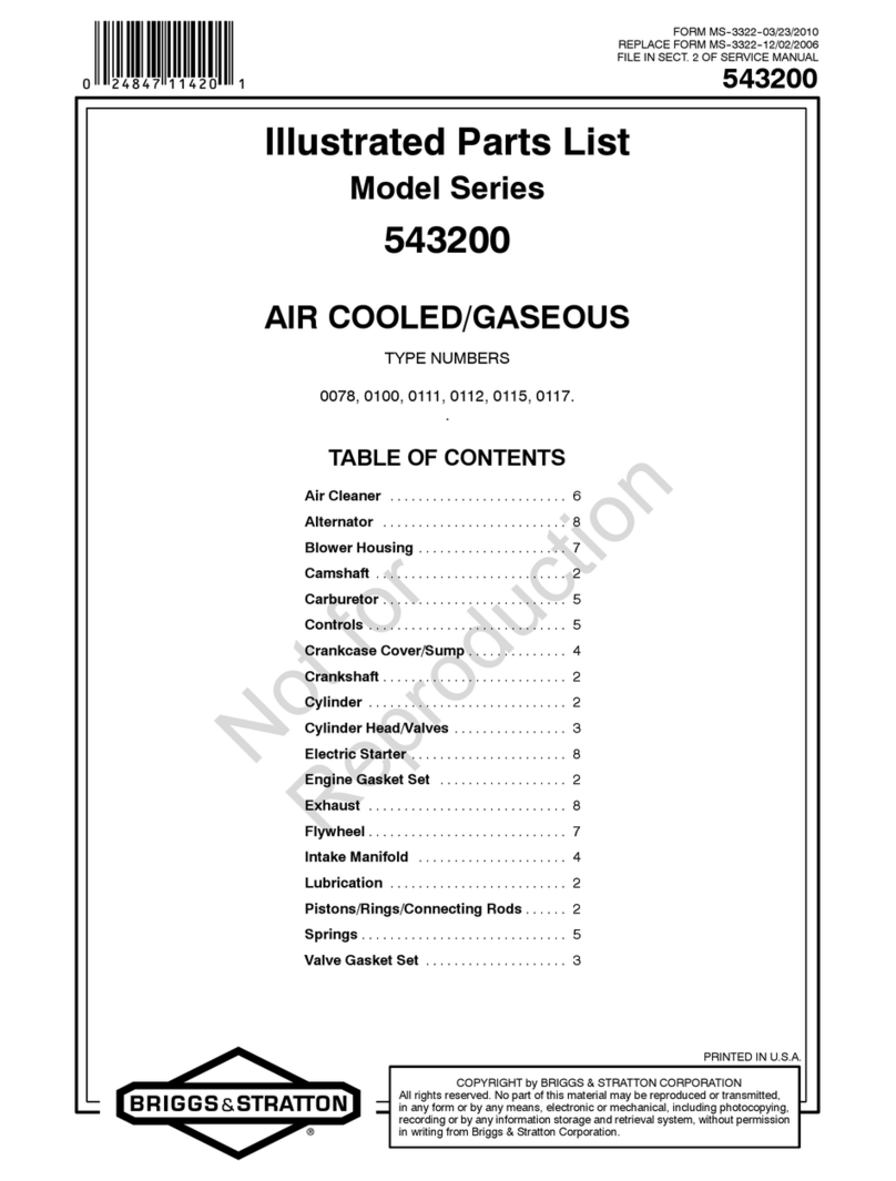Briggs & Stratton 543200 Series Illustrated parts list Briggs & Stratton 543200 Series Illustrated parts list