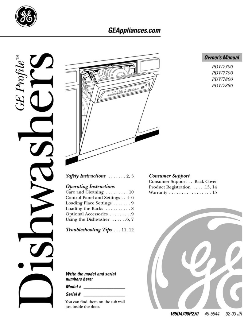 GE PDW7300GBB User manual