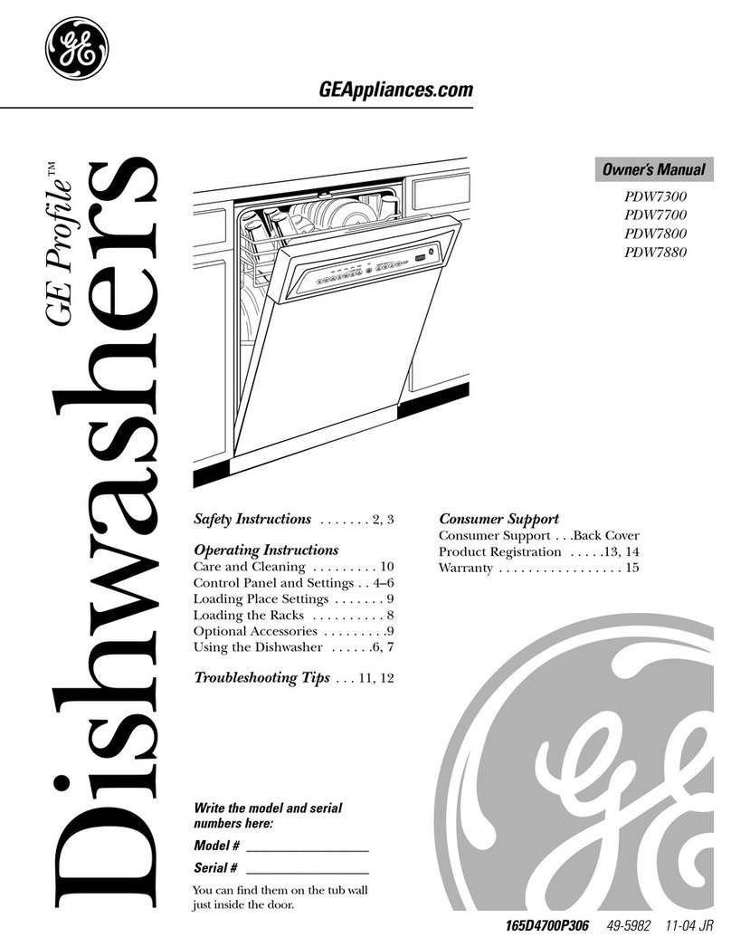GE PDW7300JBB owner's manual
