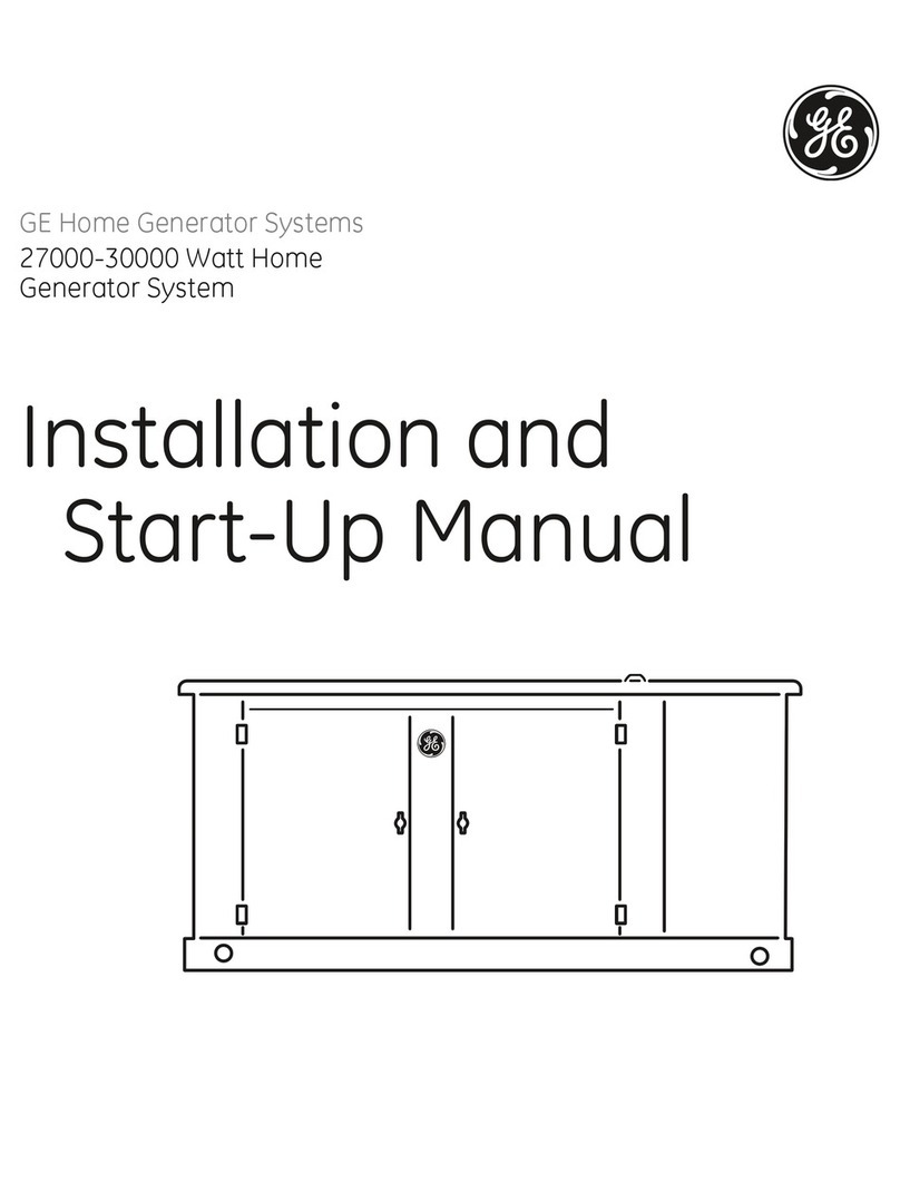 GE HOME NERATOR SYSTEM 27000-30000 WATT - Installation and operation manual