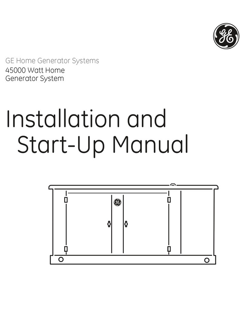 GE HOME NERATOR SYSTEM 45000 WATT - Installation and operation manual