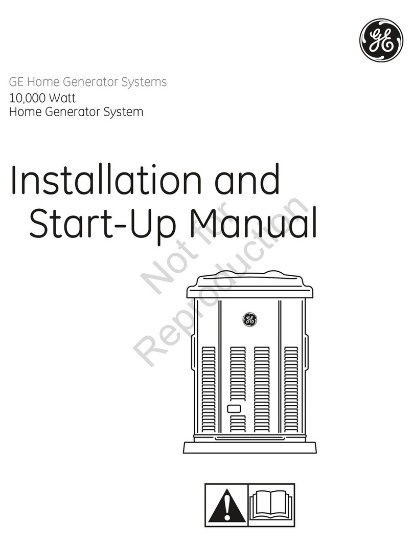 GE HOME NERATOR 10000 WATT Installation and operation manual
