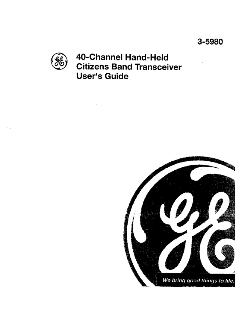 GE CITIZENS BAND TRANSCEIVER 3-5980 User manual