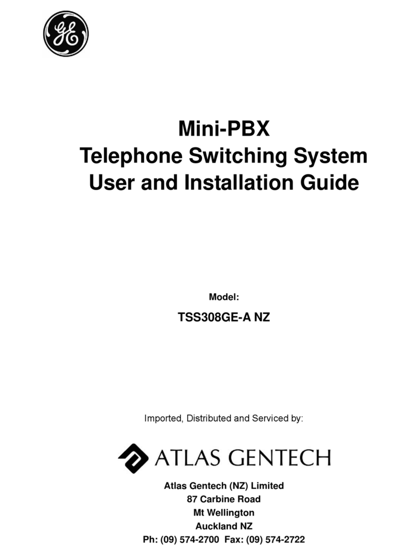 GE ATLAS GENTECH TSS308GE-A NZ User and installation guide