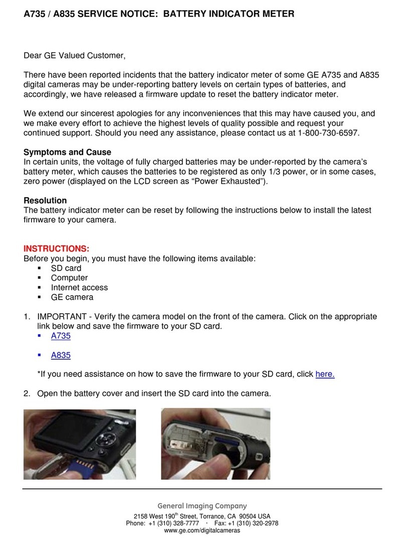 GE A735 Quick start guide