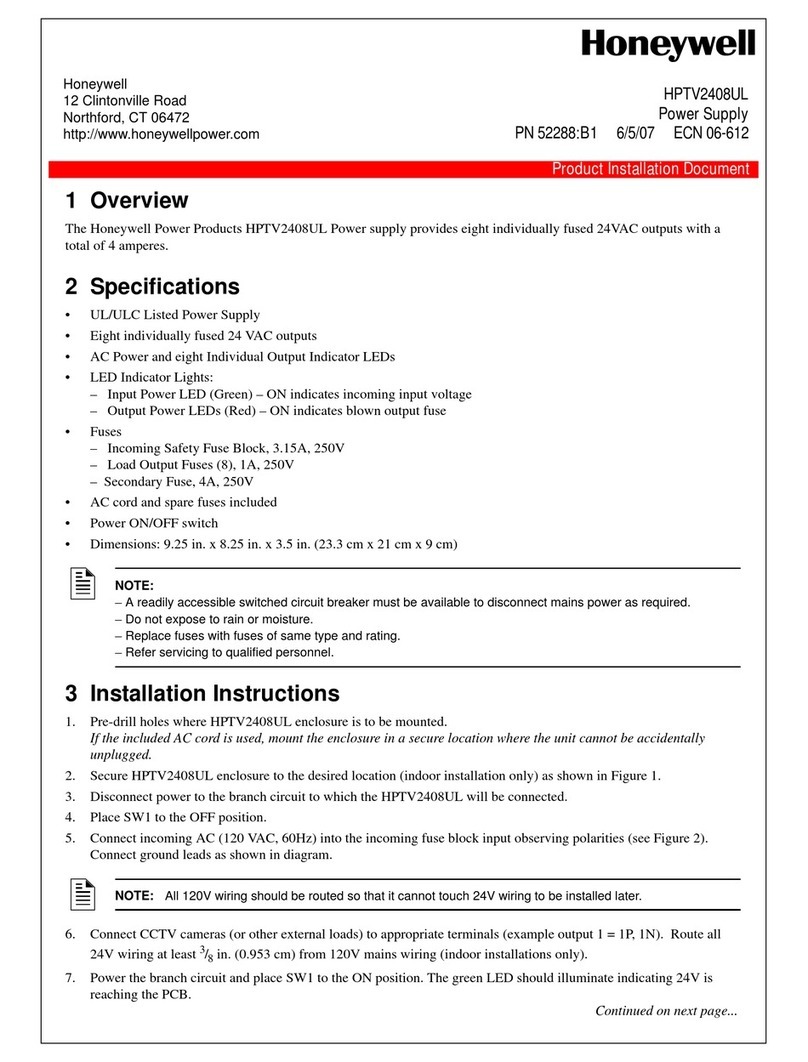 Honeywell HPTV2408UL Technical manual Honeywell HPTV2408UL Technical manual