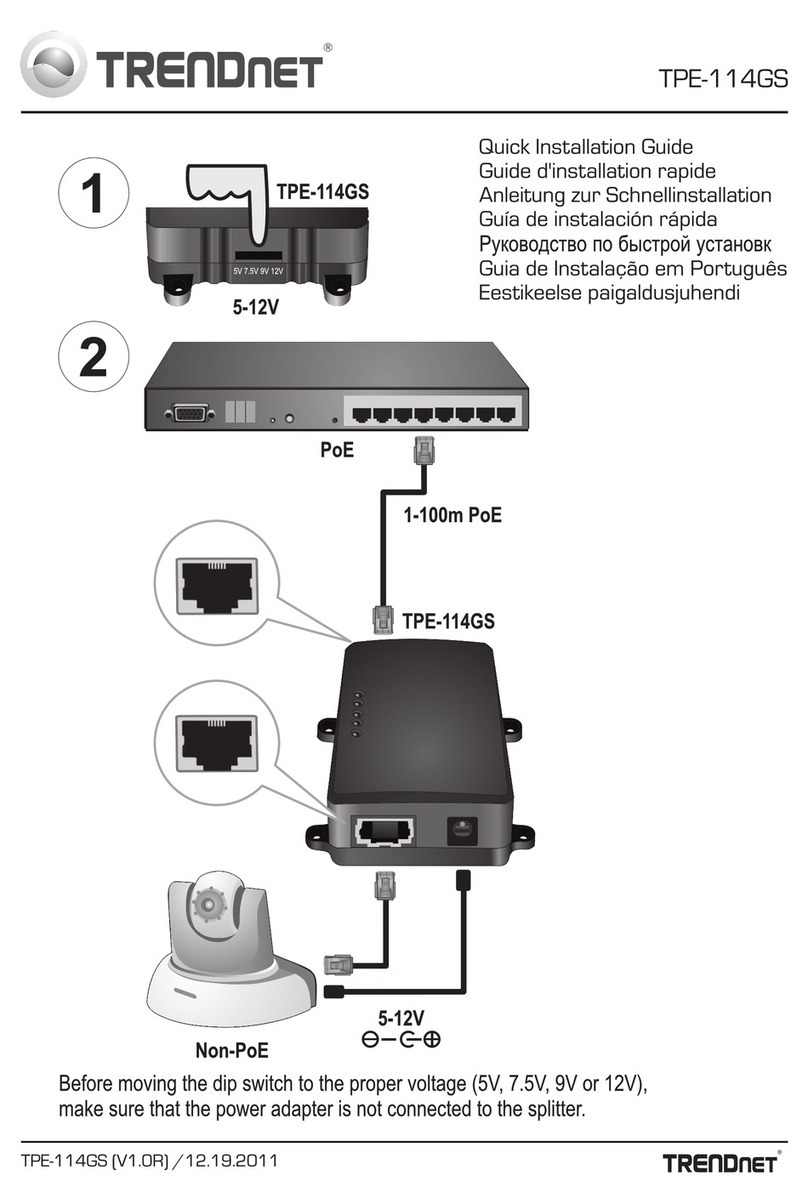TRENDnet TPE-114GS Quick installation guide