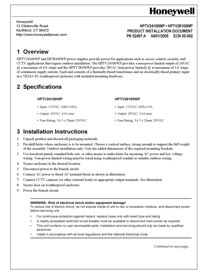 Honeywell HP24100WP Technical manual