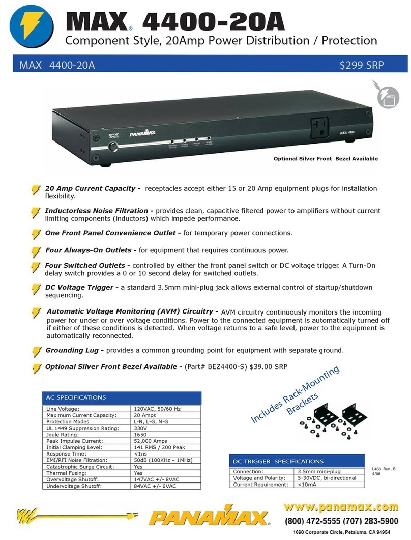 Panamax M4400-20A Specifications