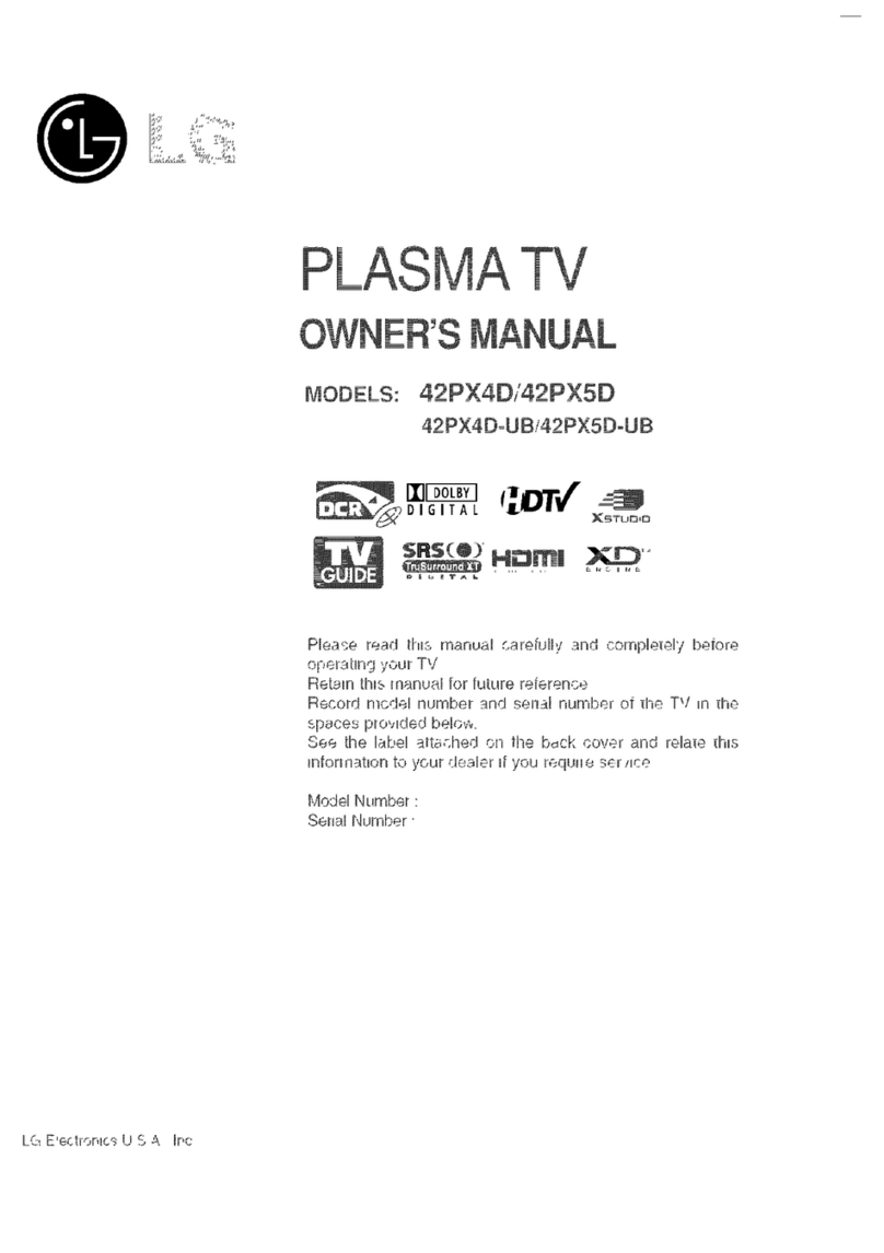 LG 42PX5D - 42 Plasma Integrated HDTV User manual